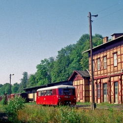 Schienenbus-Sonderfahrt auf Güterzugstrecken durch die Niederlausitz