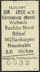 Studienfahrt über Nebenstrecken der Deutschen Reichsbahn ab Fürstenberg (Havel)